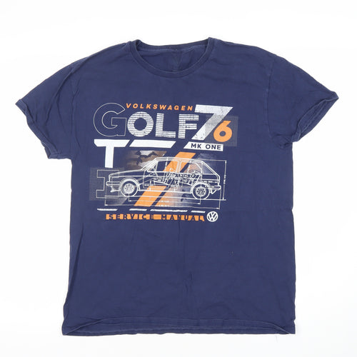 Volkswagen Men's Blue Graphic T-Shirt Size M