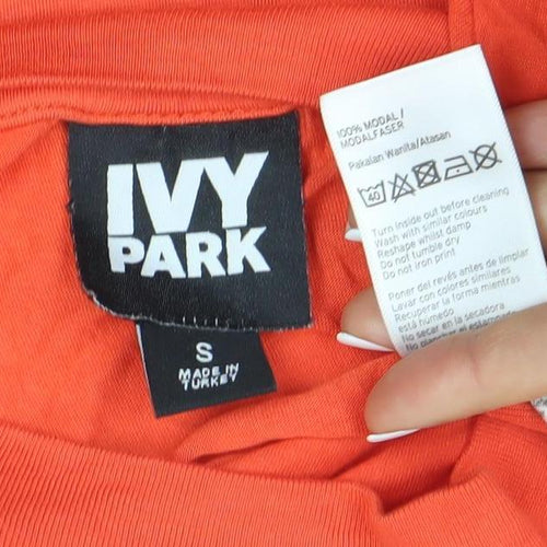 IVY PARK Men's Orange Sleeveless Logo T-Shirt Size S