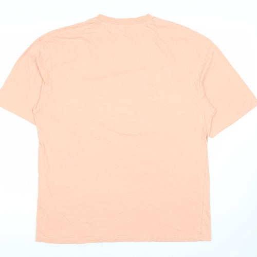 Jack & Jones Men's Pink Crew Neck T-Shirt Size M