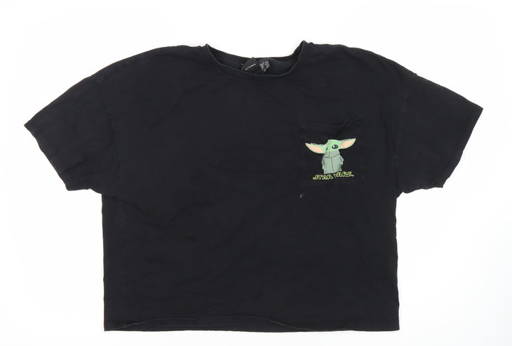 Star Wars Black Juniors T-Shirt, Size 14, Movie Theme