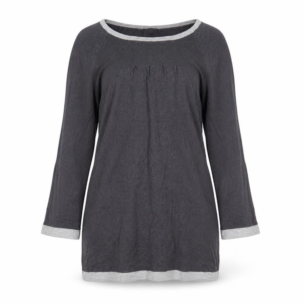 Front view of Marks & Spencer Women's Grey Long Sleeve Dress