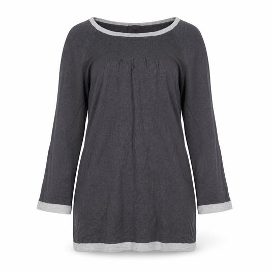 Front view of Marks & Spencer Women's Grey Long Sleeve Dress