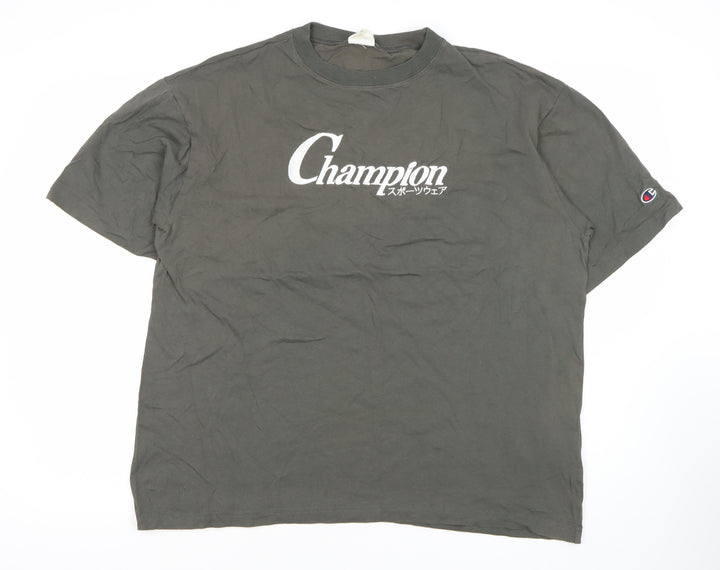 Champion Men's Grey Short Sleeve T-Shirt, L