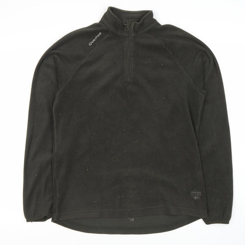 Quechua Men's Black Fleece 1/2 Zip Sweatshirt M