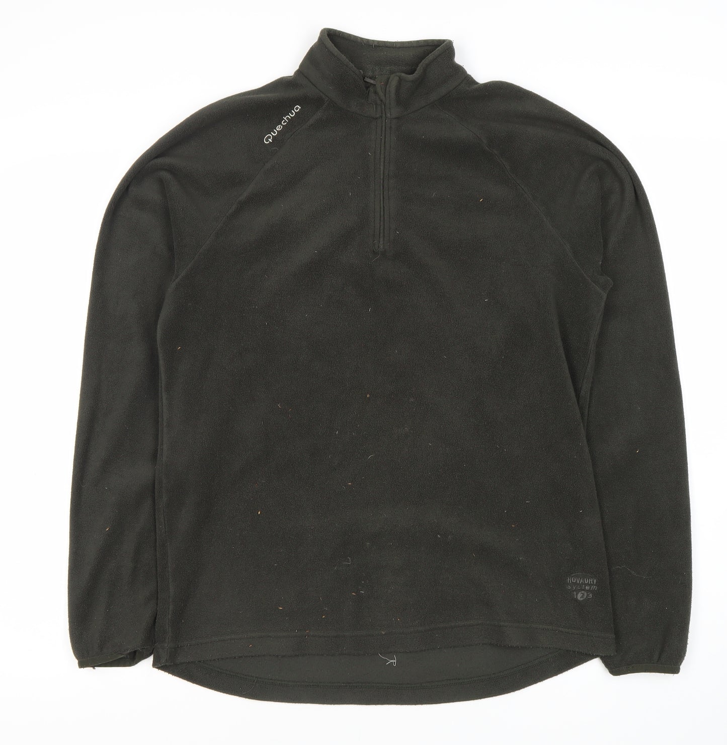 Quechua Men's Black Fleece 1/2 Zip Sweatshirt M