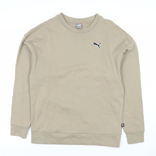 Puma Men’s Beige Crew Neck Pullover Sweatshirt S