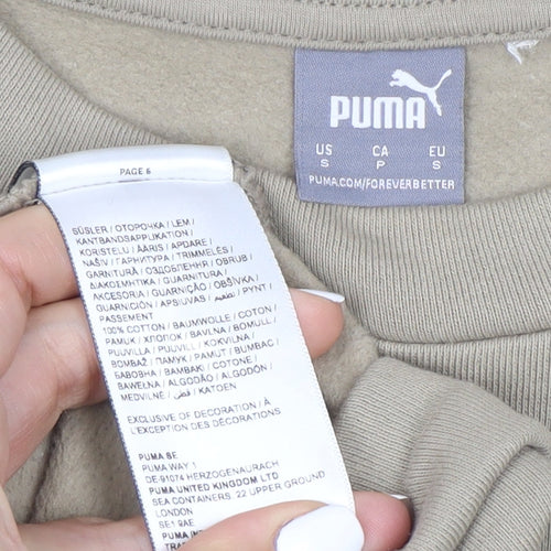 Puma Men’s Beige Crew Neck Pullover Sweatshirt S