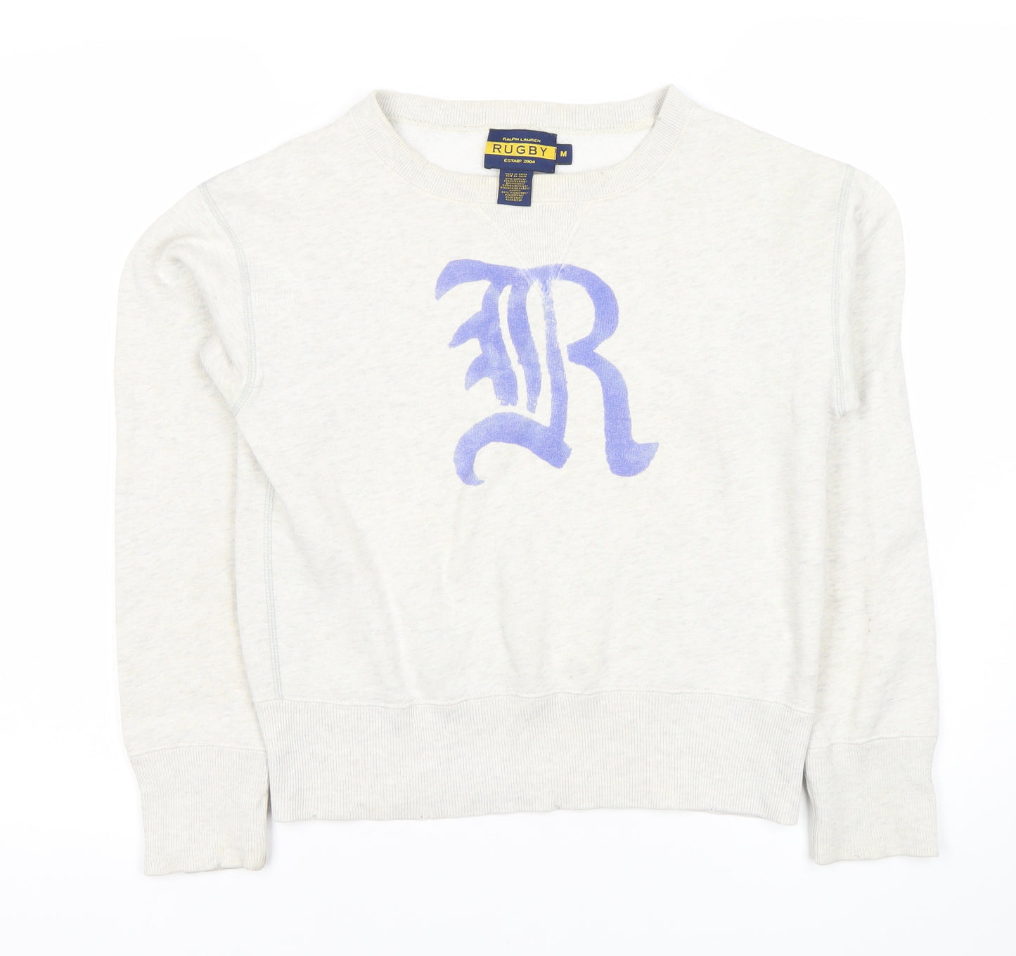 Ralph Lauren Ivory Logo Cotton Blend Sweatshirt, Medium, Unisex