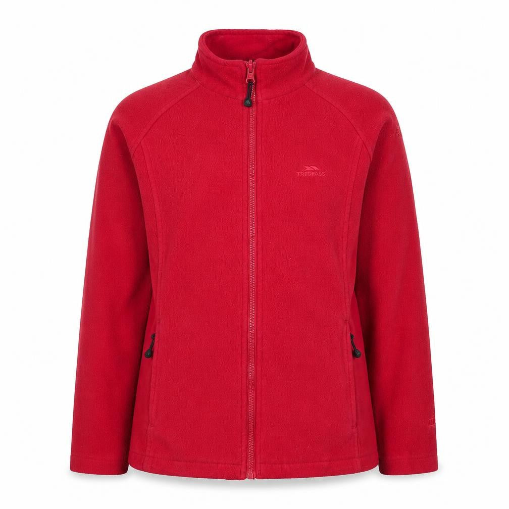 Front view of Trespass Women's Red XS Fleece Jacket