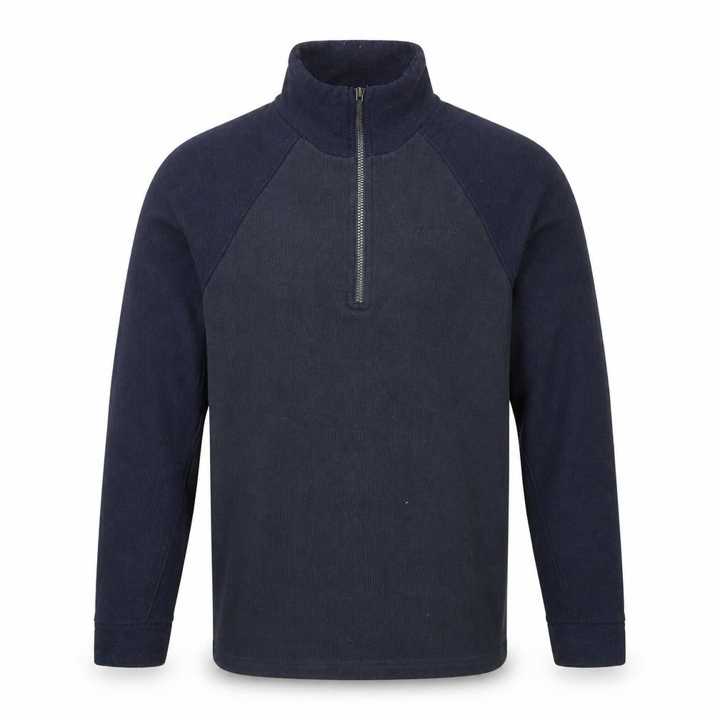 Front view of Craghoppers Men's Blue Medium 1/2 Zip Sweatshirt
