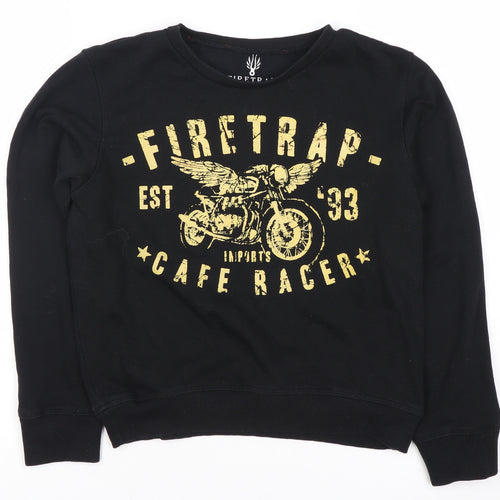 Firetrap Boys' Black Graphic Sweatshirt - Size 10
