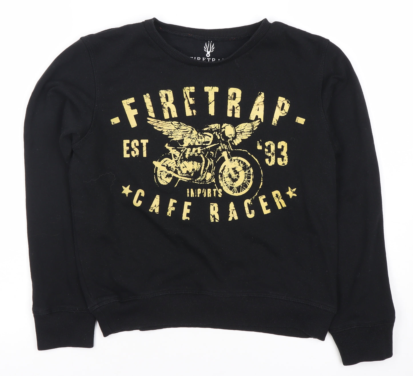 Firetrap Boys' Black Graphic Sweatshirt - Size 10