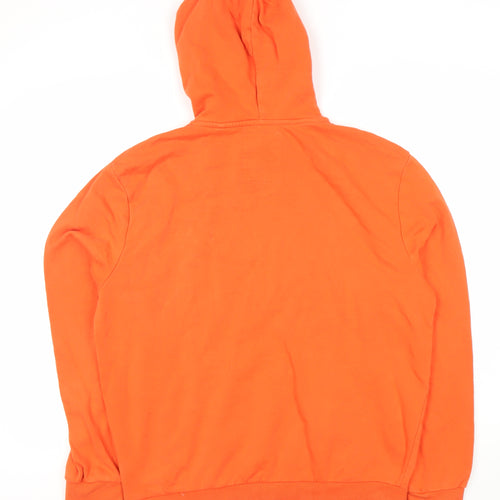 C&A Men's Orange Pullover Hoodie, Size L