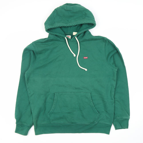 Levi's Green Men's Medium Pullover Hoodie with Logo