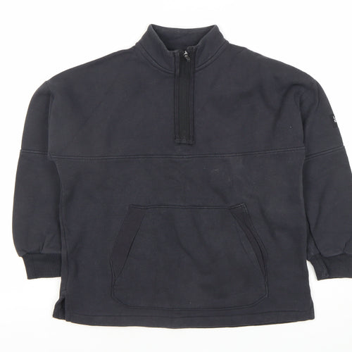 Marks and Spencer Boys Black Fleece Hoodie 9-10 Years