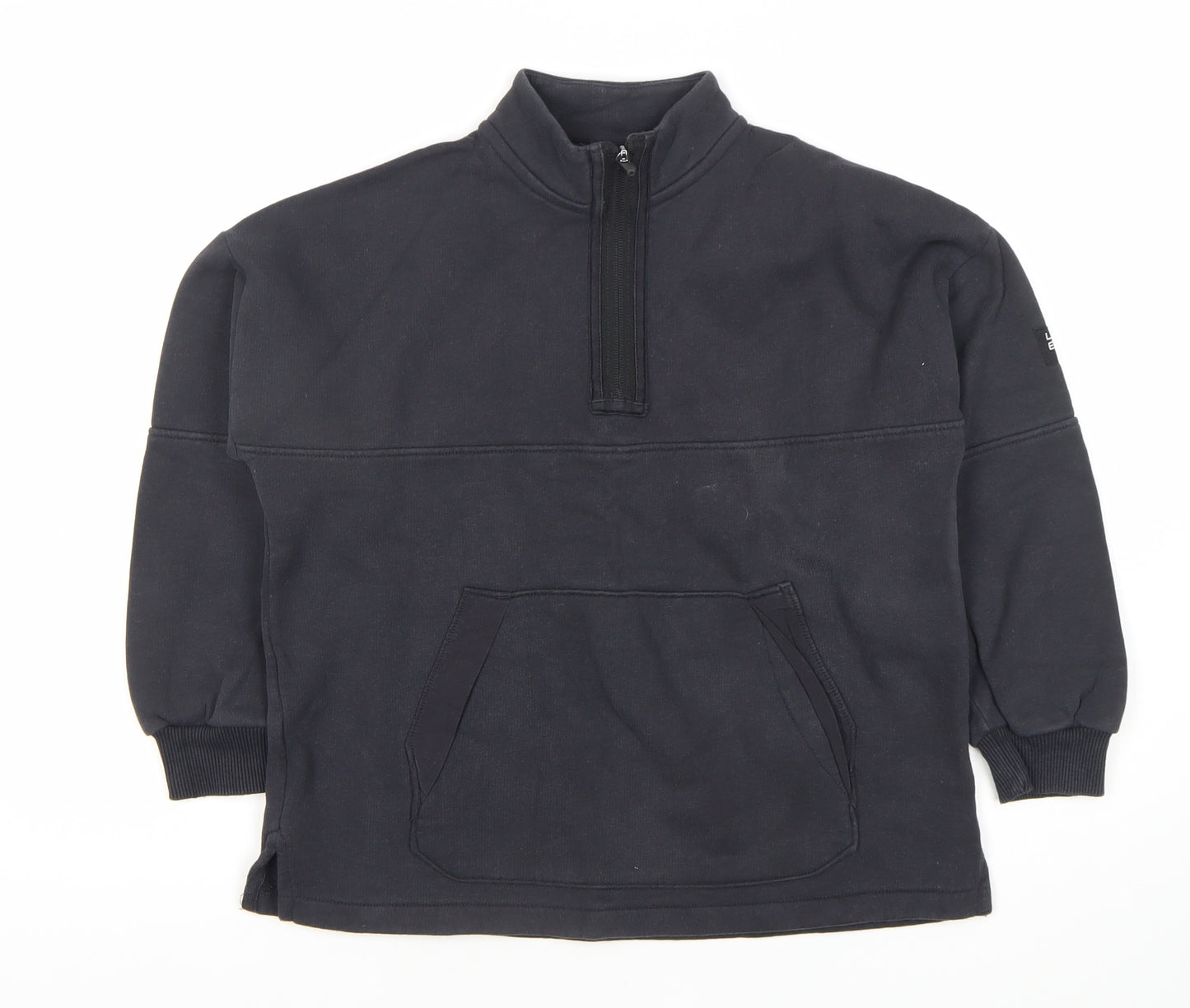 Marks and Spencer Boys Black Fleece Hoodie 9-10 Years