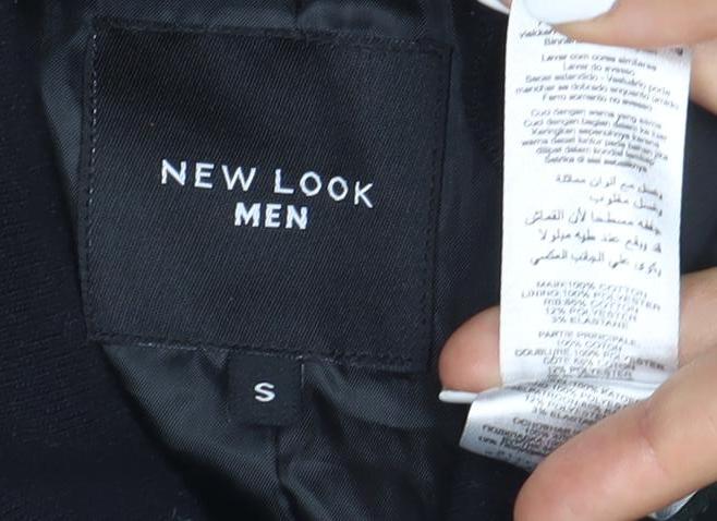 New Look Men's Black Bomber Jacket Size S Casual Zip