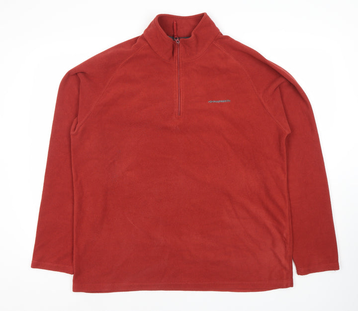 Mountainlife Men's Red XL Fleece Pullover Sweatshirt