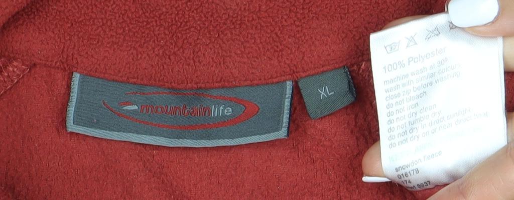 Mountainlife Men's Red XL Fleece Pullover Sweatshirt