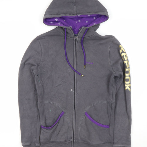 Reebok Women's Grey Full Zip Hoodie XS