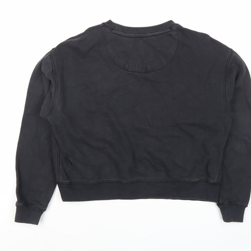 Jack Wills Women's Black Crew Neck Logo Sweatshirt