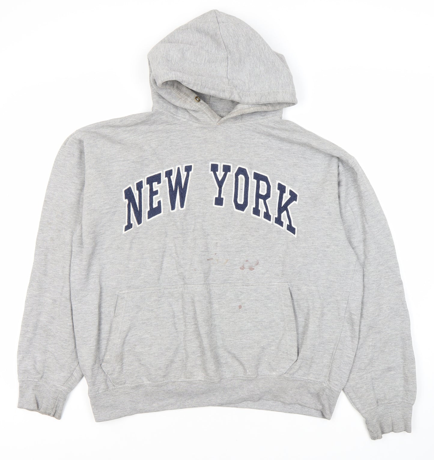 NYC Unisex Adults Grey Pullover Hoodie L