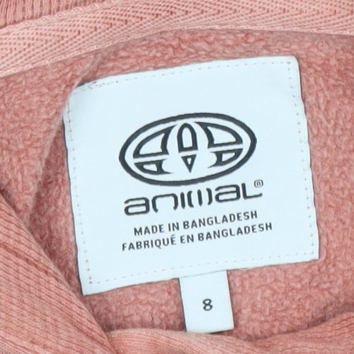 Animal Women's Pink Pullover Hoodie Size 8
