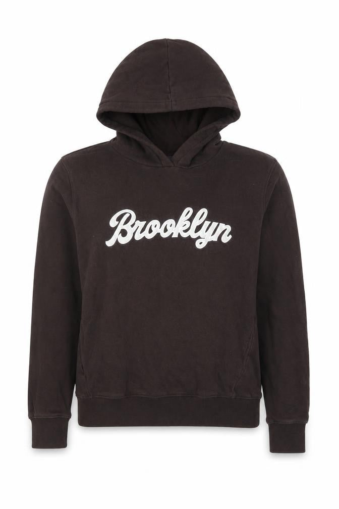 Front view of Marks & Spencer Black Hoodie XS unisex logo pullover