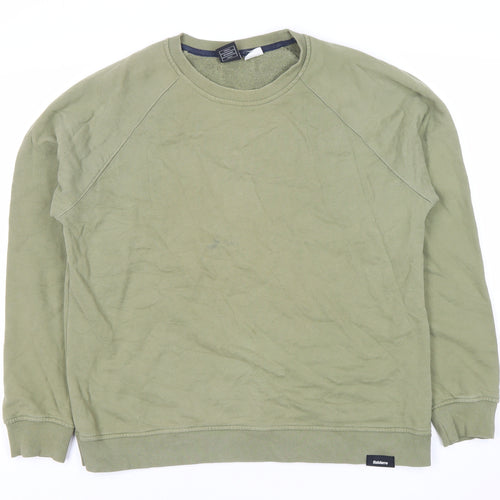 Inis Meáin Men's Green Pullover Sweater, Size L, Organic Cotton