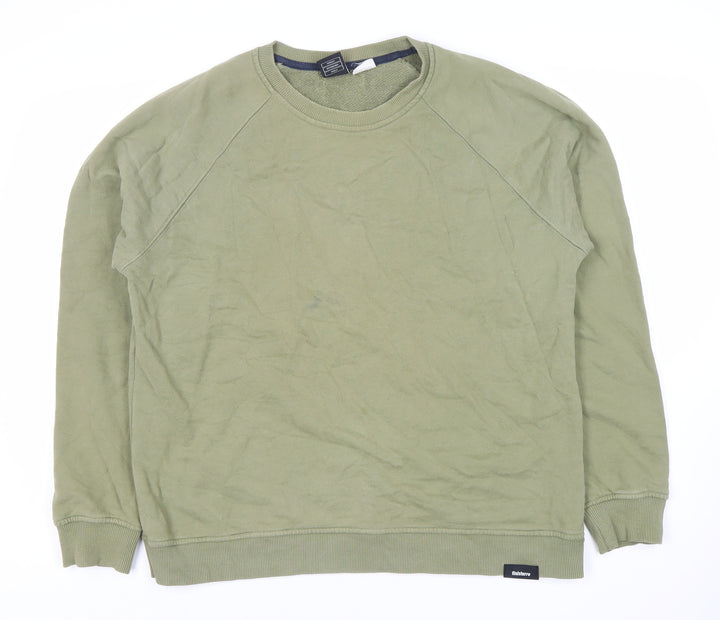 Inis Meáin Men's Green Pullover Sweater, Size L, Organic Cotton