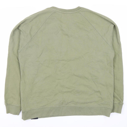 Inis Meáin Men's Green Pullover Sweater, Size L, Organic Cotton