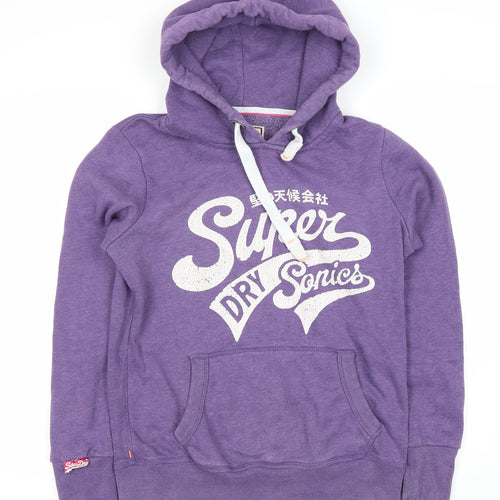 Superdry Women's Purple Pullover Hoodie, Size M