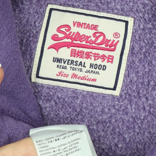 Superdry Women's Purple Pullover Hoodie, Size M