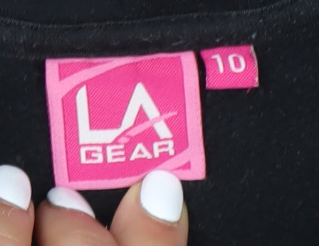 LA Gear Women's Black Hoodie Size 10, Casual, Hooded Fleece