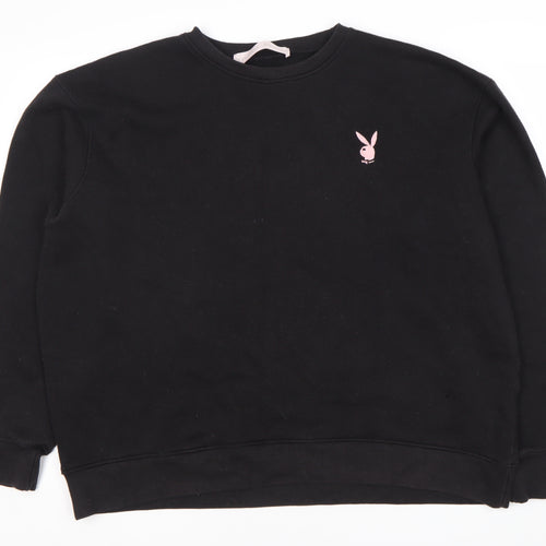Missguided Women's Black Logo Sweatshirt Size 12