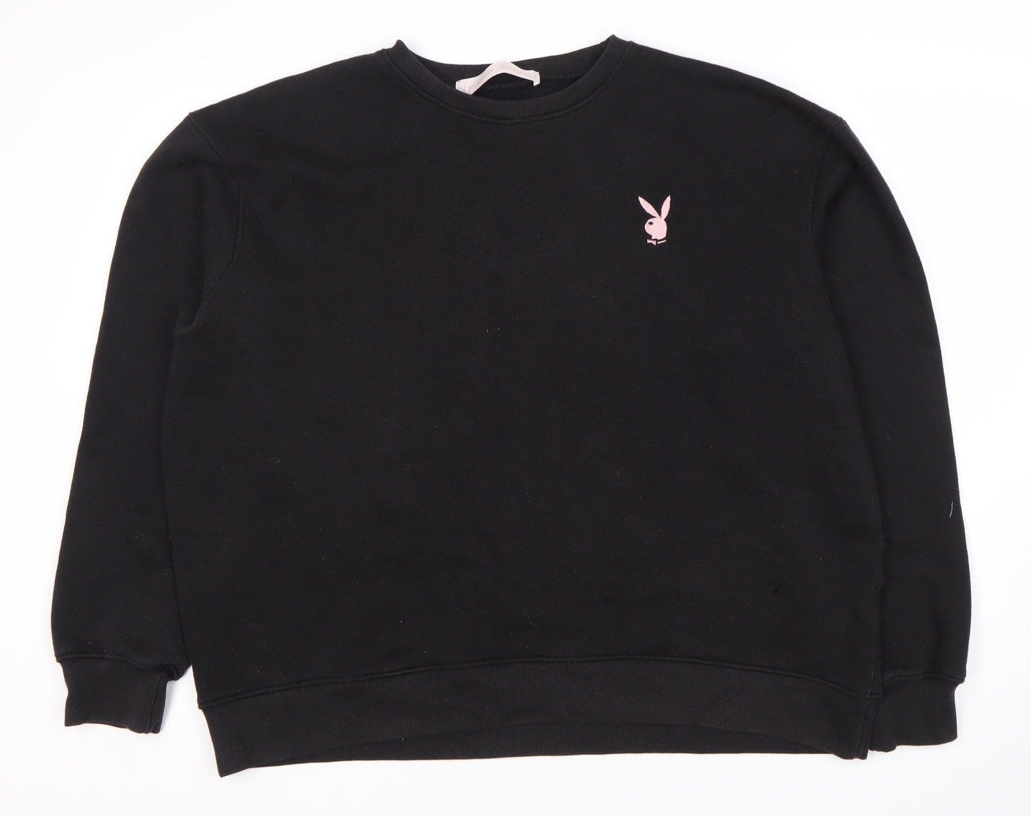 Missguided Women's Black Logo Sweatshirt Size 12