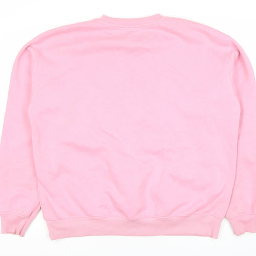 Stradivarius Women's Pink Graphic Pullover Sweatshirt, Size 10