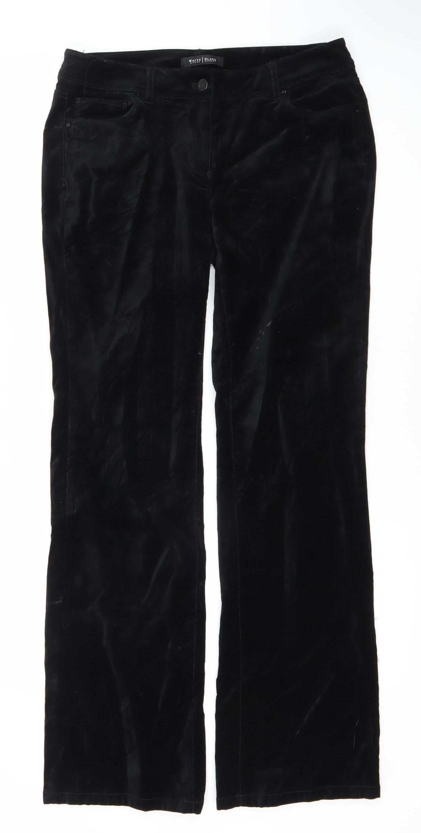 White House Black Market Women's Black Trousers Size 6 Bootcut