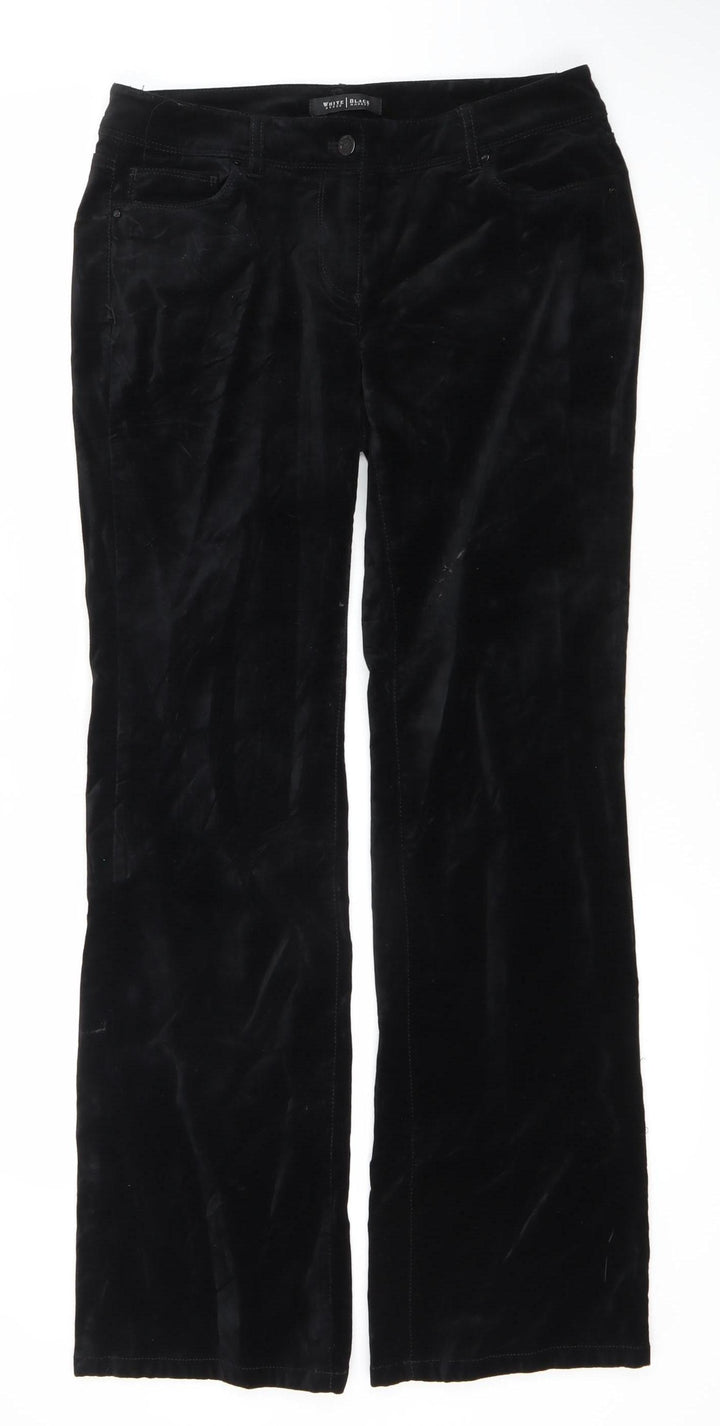 White House Black Market Women's Black Trousers Size 6 Bootcut