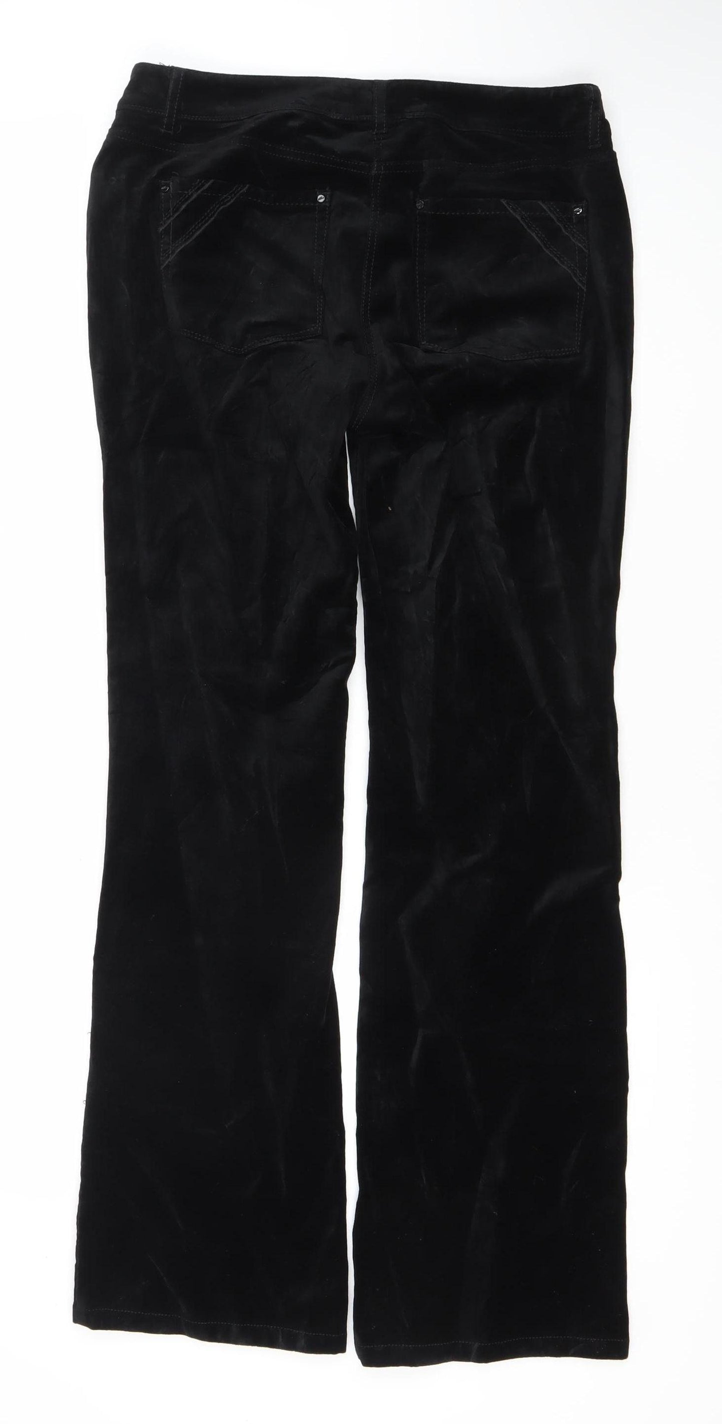 White House Black Market Women's Black Trousers Size 6 Bootcut