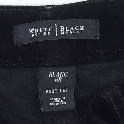 White House Black Market Women's Black Trousers Size 6 Bootcut