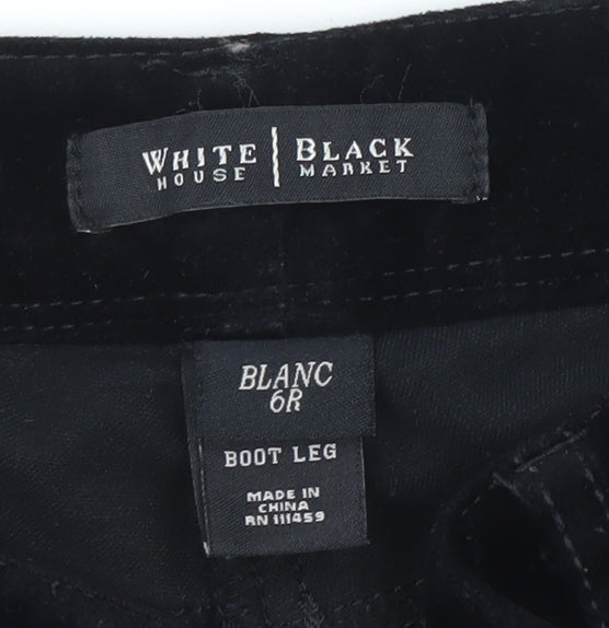 White House Black Market Women's Black Trousers Size 6 Bootcut