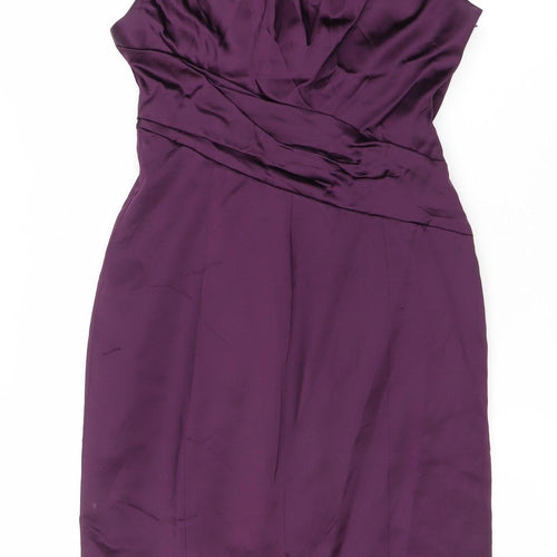 Karen Millen Women's Purple Dress Size 12 Acrylic Blend