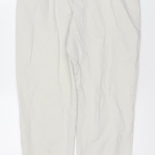 Lands' End Women's Ivory Regular Trousers Size 12