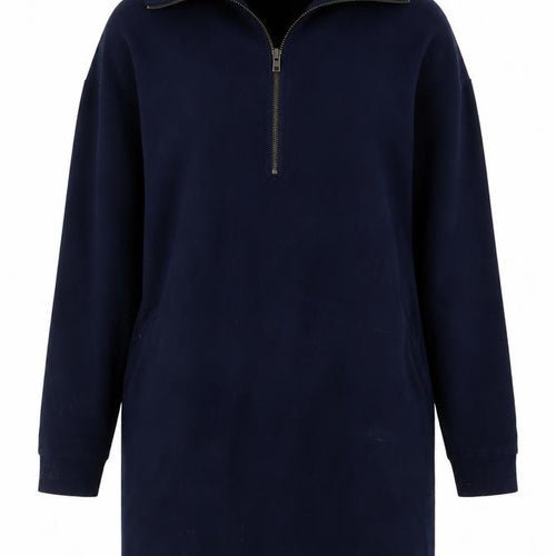 BAM Women's Blue Long Sleeve Hooded Dress - Size 8