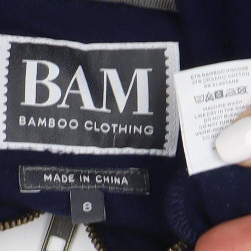 BAM Women's Blue Long Sleeve Hooded Dress - Size 8
