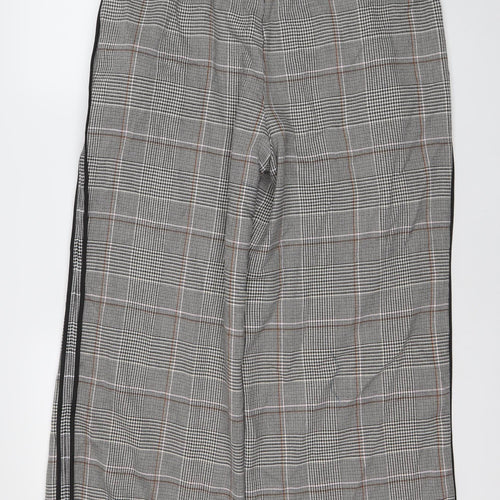 Marks and Spencer Women's Grey Plaid Cropped Trousers UK 14