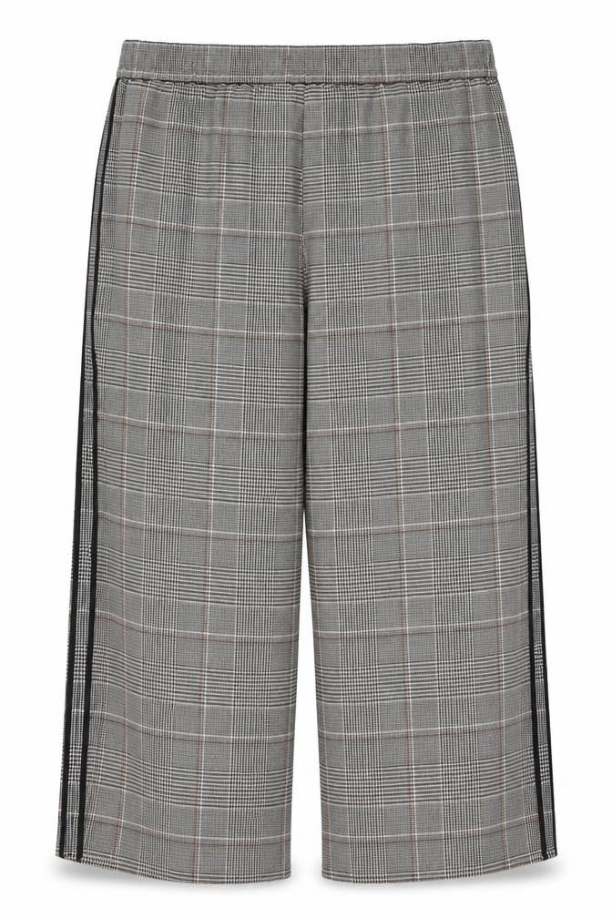 Marks and Spencer Women's Grey Plaid Cropped Trousers UK 14