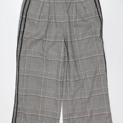 Marks and Spencer Women's Grey Plaid Cropped Trousers UK 14