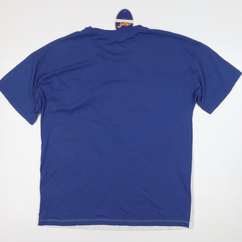 Peter Alexander Men's Blue Geometric Logo T-Shirt M